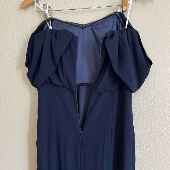 NWOT Lulus Enduring Love Navy Blue Off-the-Shoulder Maxi Dress - Picture 7 of 7